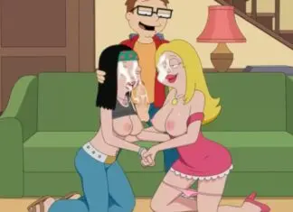 American Dad Hentai (FR) Double pipe à la maison American Dad Hentai (FR) Francine Hayley et Steve