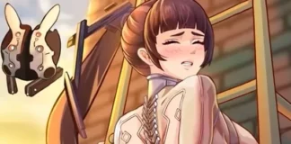 EVE montée sur une échelle Stellar blade - EVE montée sur une échelle