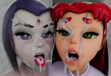 Entre filles titans Entre filles titans - Hentai Raven x Starfire