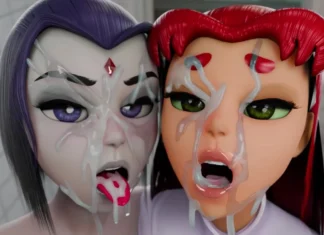 Entre filles titans Entre filles titans - Hentai Raven x Starfire