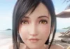 Plus chaude à la plage Hentai Tifa a la plage