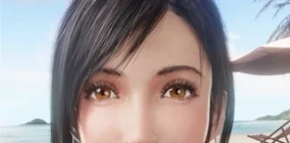 Plus chaude à la plage Hentai Tifa a la plage