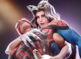Spiderman? lol, c’est mon soumis Black Cat Femdom Hentai